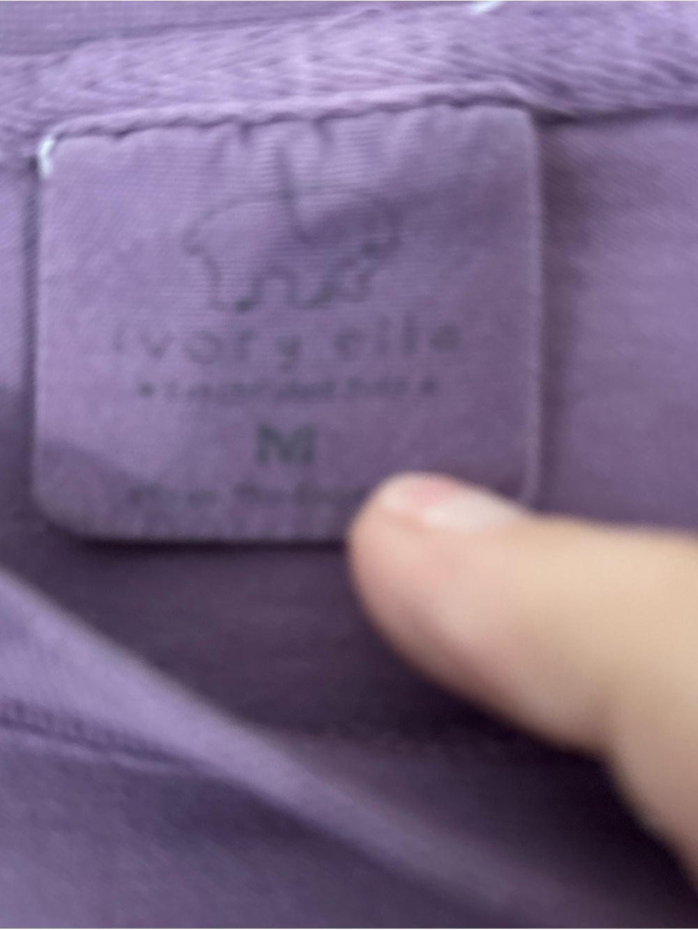 ivory ella Purple Long Sleeve Pocket Tee with White Elephant - Picture 2 of 5